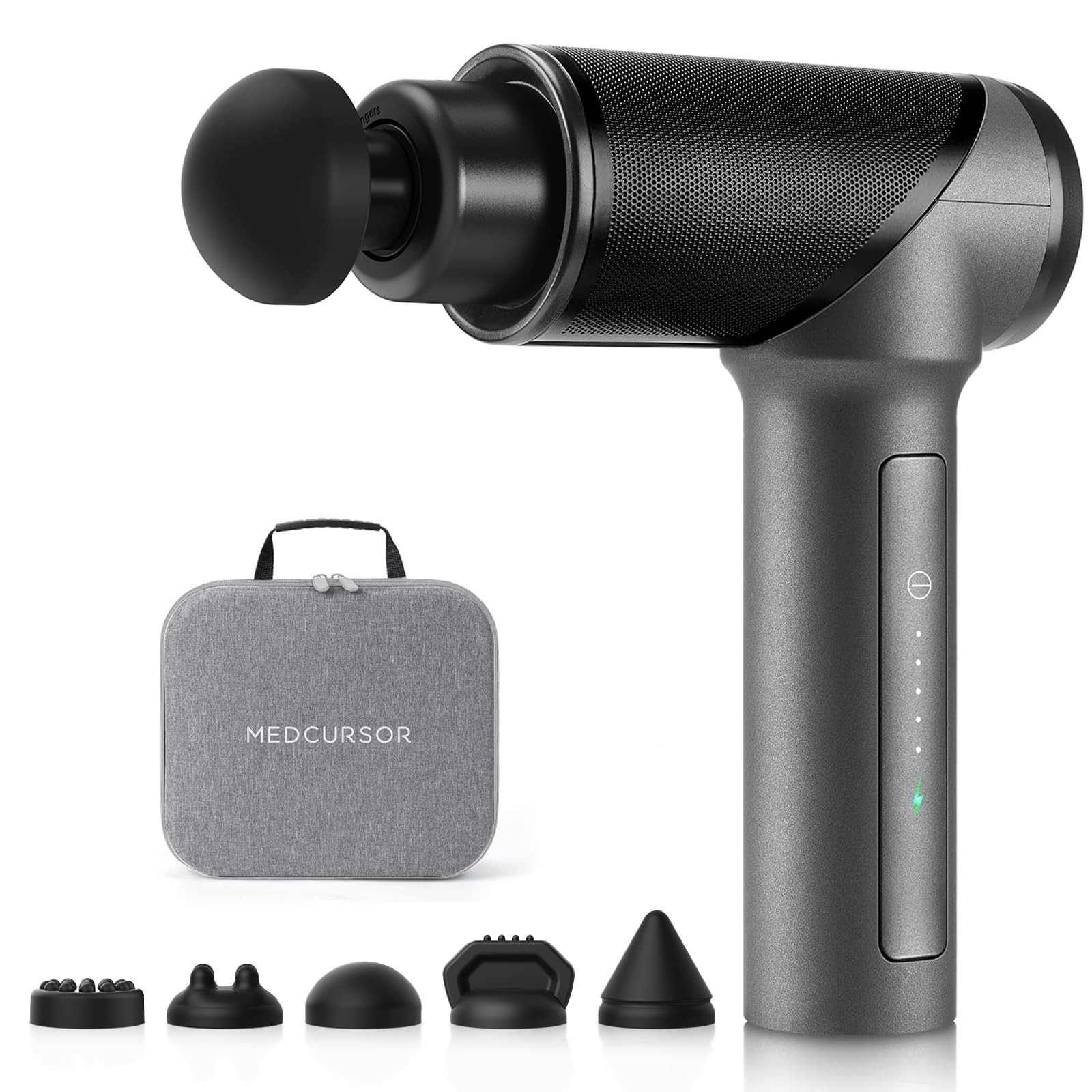 Medcursor Massage Gun - High Intensity Brushless 1 Count (Pack of 1), Gray