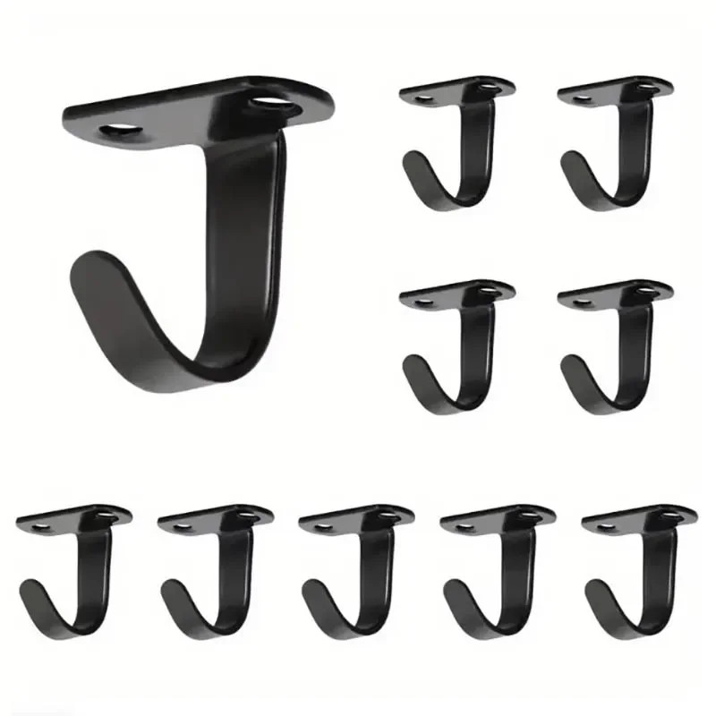 5Pcs Stainless Steel Screw Mounted Ceiling Hooks, Under-Shelf Towel, Heavy Duty