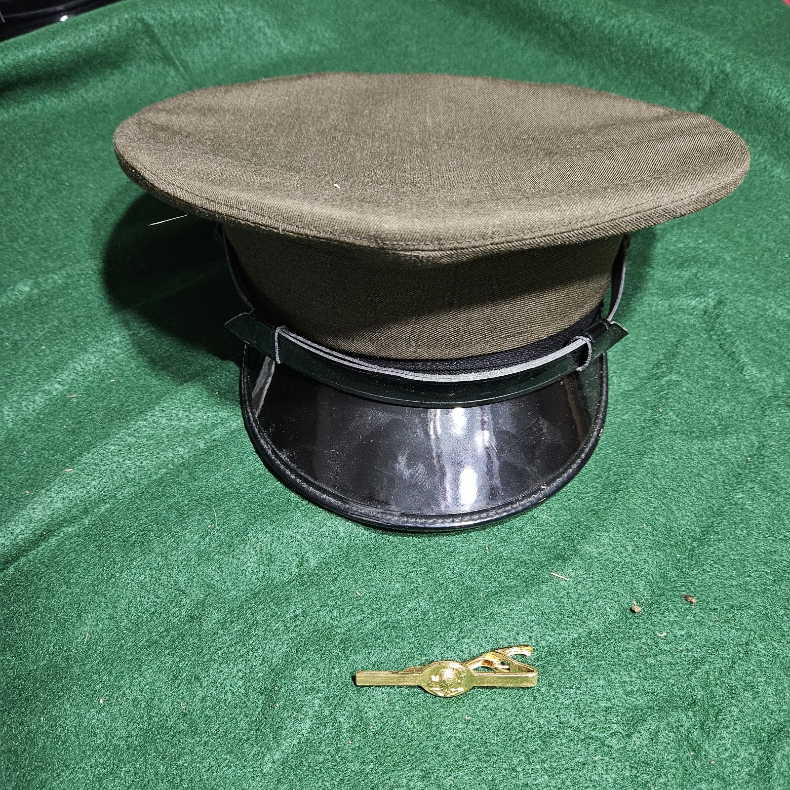 USMC U.S. Marine Corps Cover Green Dress Uniform Hat Set Cap 7 Tie Clasp Vietnam