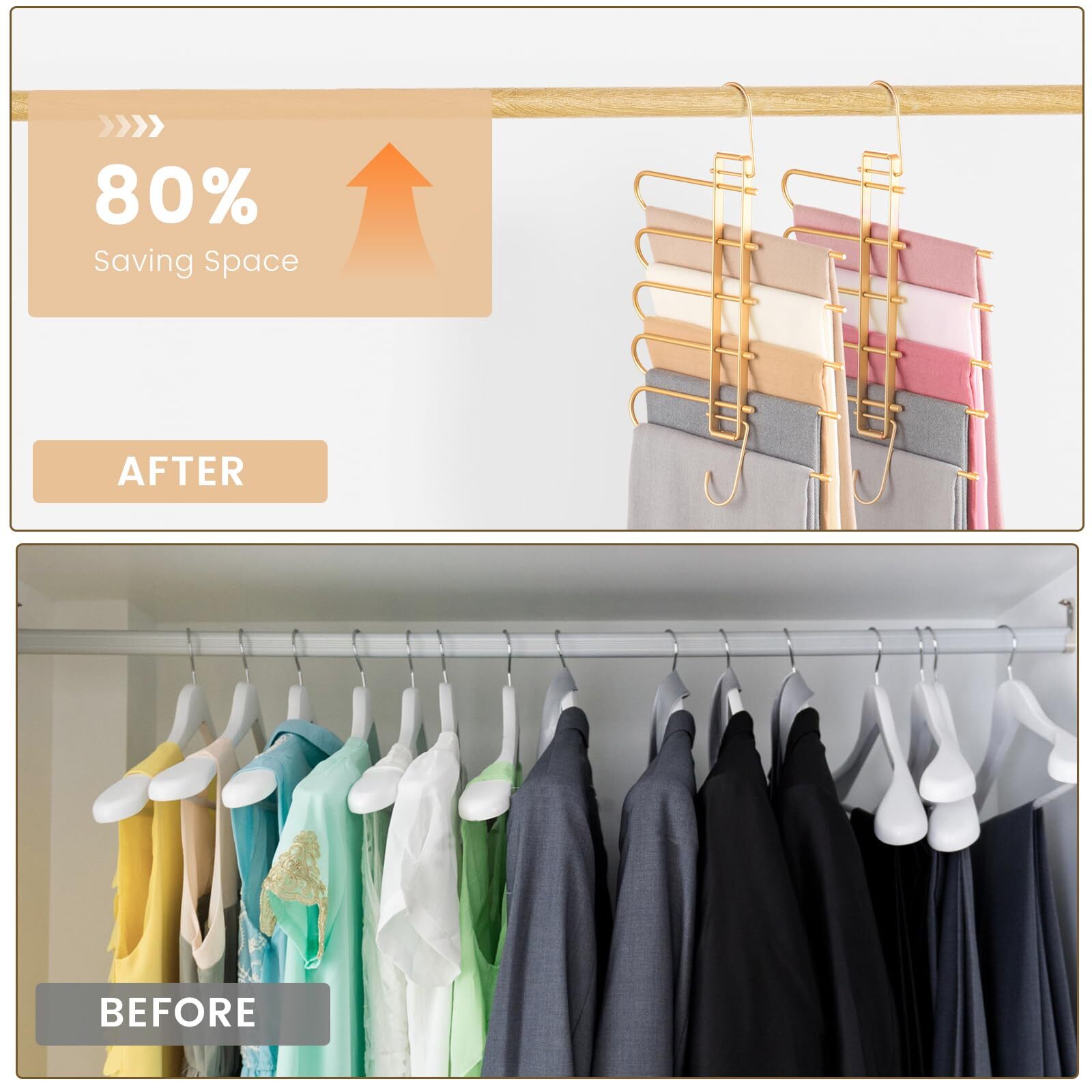 Pants Hangers Space Savingcloset Hangers 5 Layers 2 Uses Multi Functional Pants
