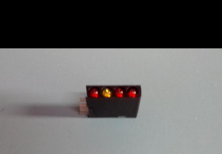 LOT OF (50) NEW DIALIGHT 568-2231-131 LED CBI 3MM 4X1 RED,RED,YLW,RED