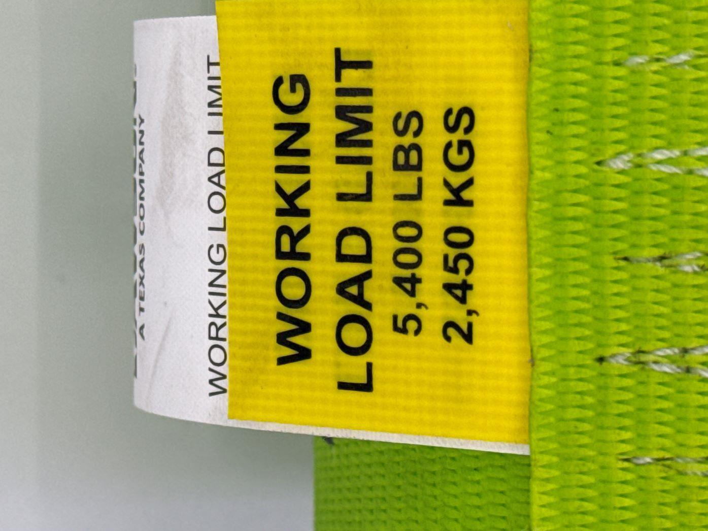 4"X35' High Vis Winch Strap with Flat Hook 2 Pack