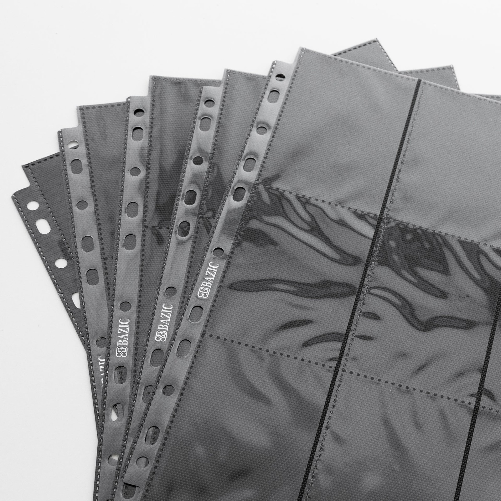 BAZIC Side Loading 9-Pockets Double Sided Trading Card Holders (5/Pack), 24-pack