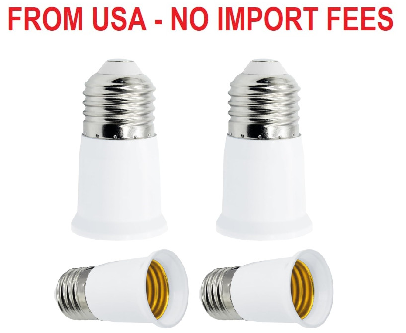 4 Pack E26 Socket Extender, 3CM/1.2 Inch E26 Light Bulb Extension Socket, Lamp H