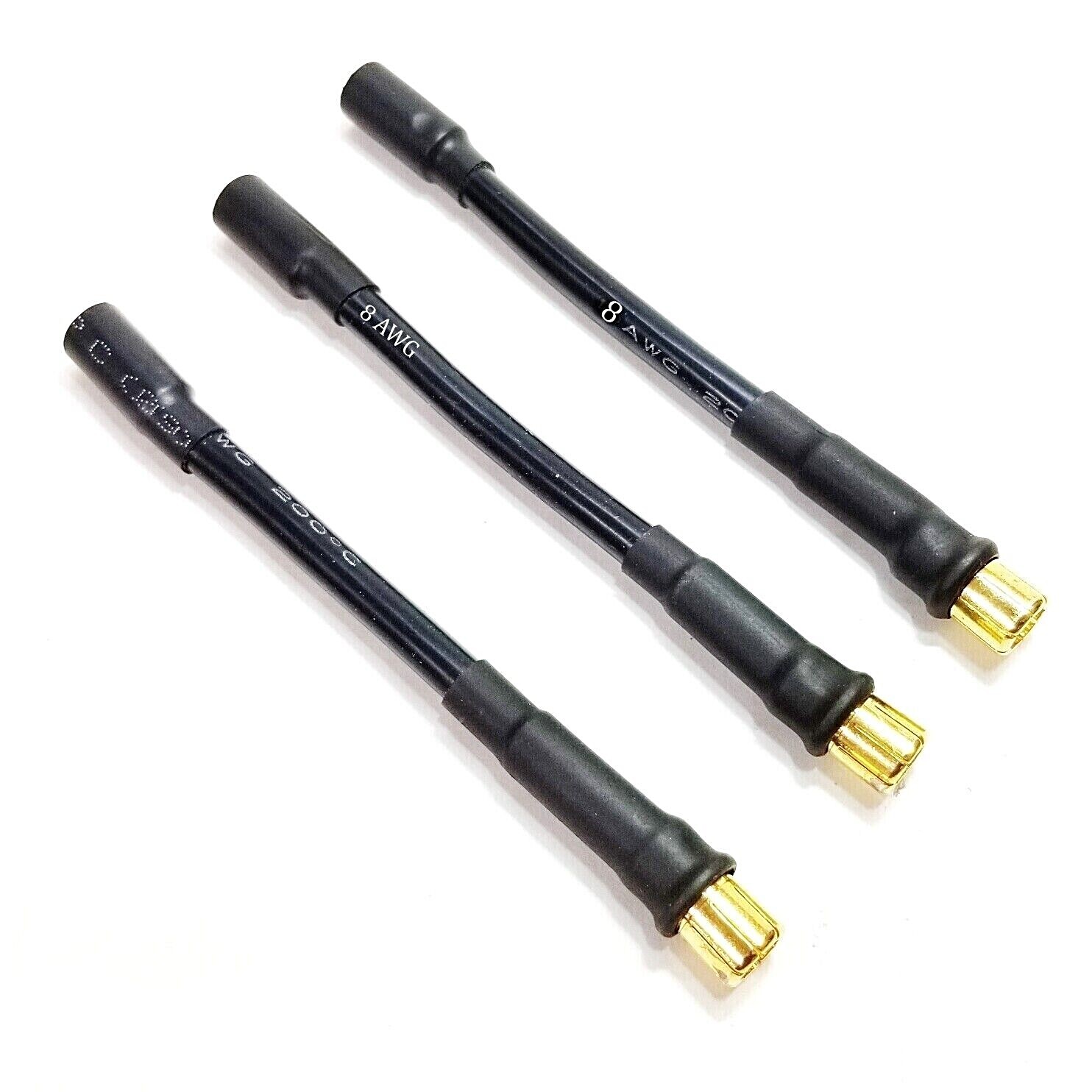 RCP Motor Wires 8mm Male to 6.5mm Female Brushless Motor Wire Adapters 8/10 awg