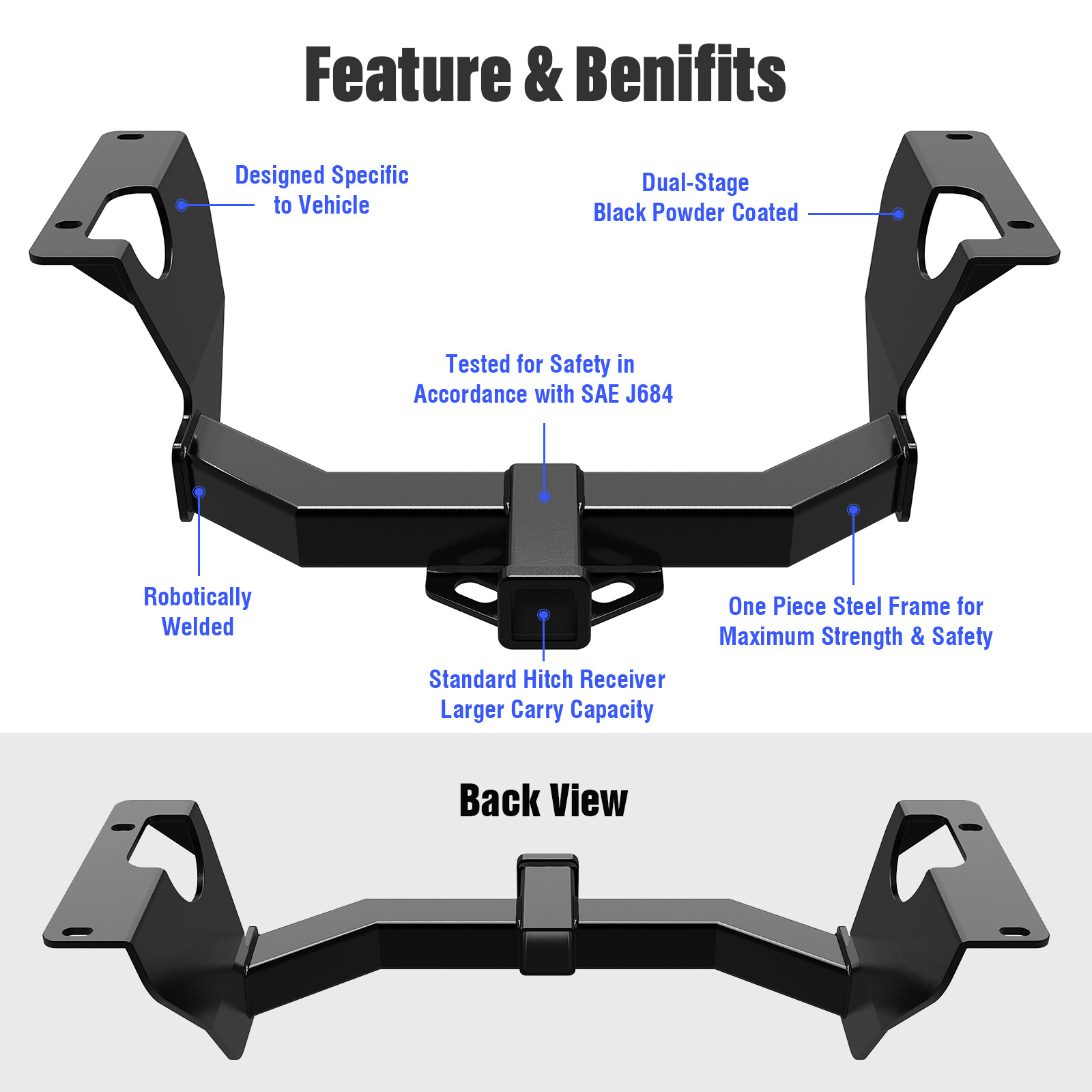 2 Inch Trailer Hitch Receiver for Subaru Outback 2014-2019