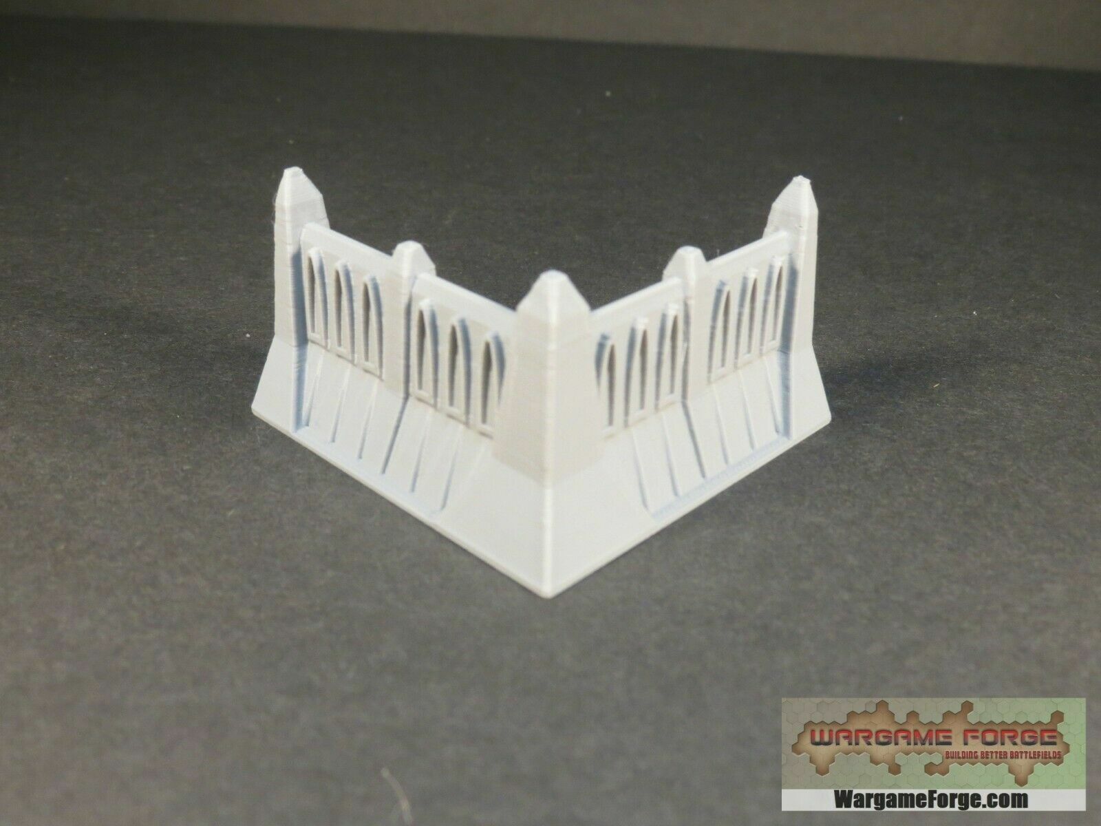 Gothic Wall Corner GW004 - Tabletop Wargame Terrain Battletech Warhammer