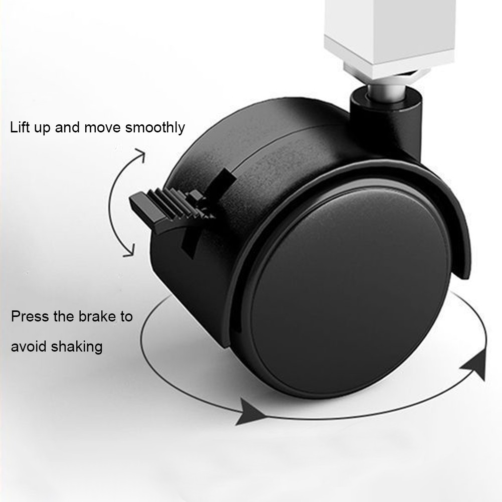 Adjustable Height Rolling Laptop Desk Swivel Wheel Bedside Table Mobile Stand