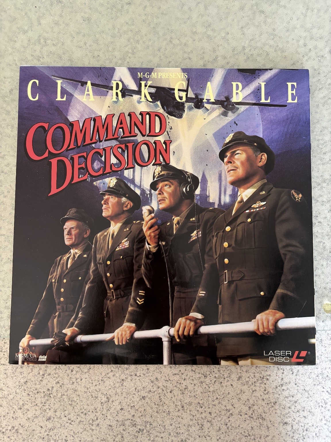 COMMAND DECISION LaserDisc 1948 War Drama Clark Gable MGM/UA Home Video