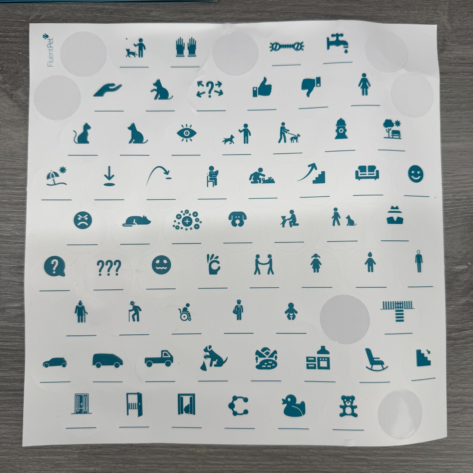 Fluent Pet Classic Quick Start Guide Paperwork & Some Stickers Used