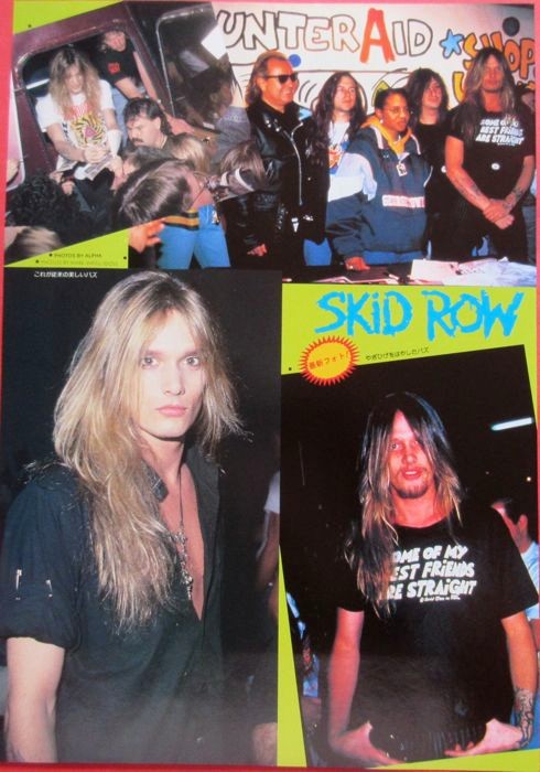 SKID ROW SEBASTIAN BACH 1993 CLIPPING JAPAN MAGAZINE IR 2F