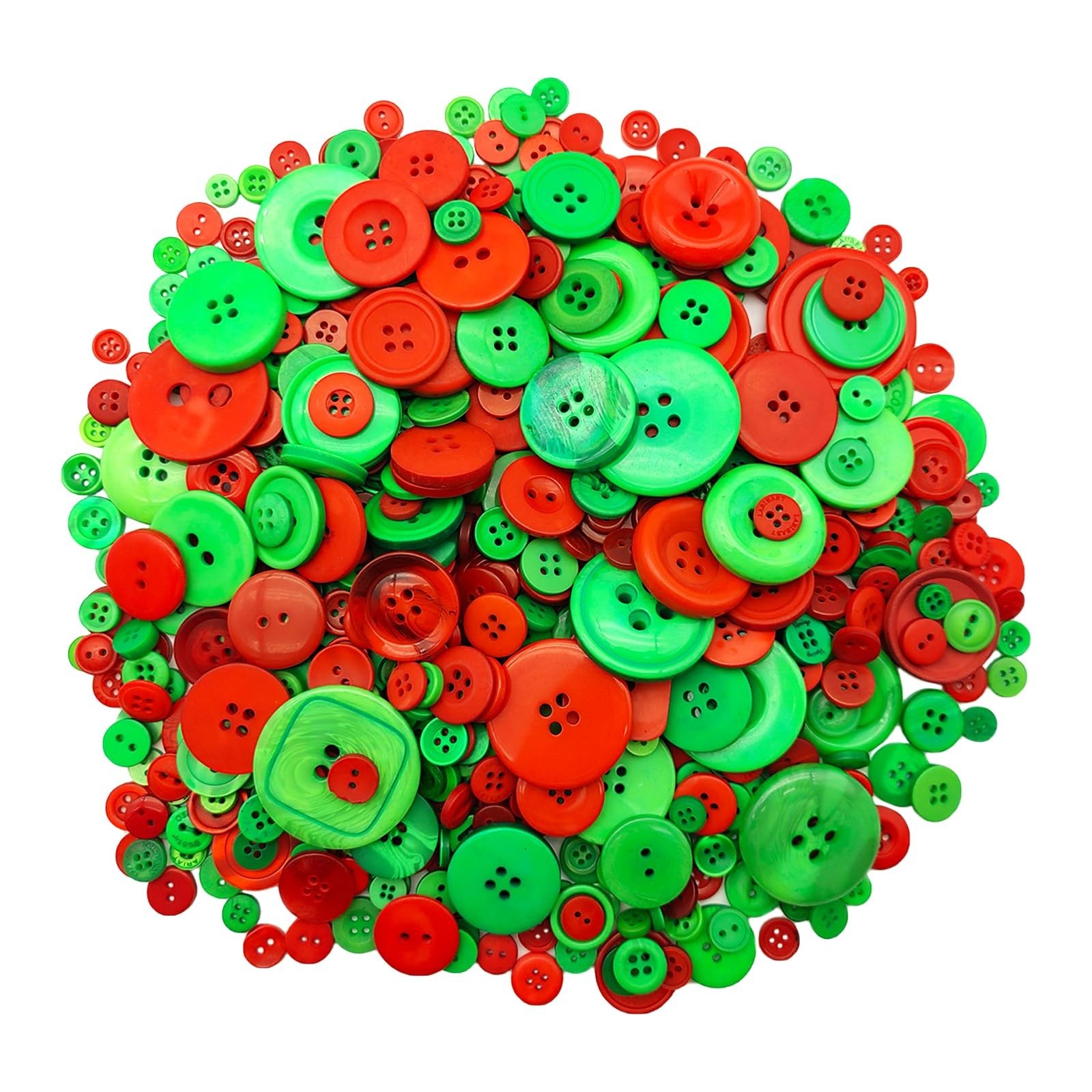 600-700Pcs Red and Green Buttons for Crafts Bulk Green Red Craft Buttons Asso