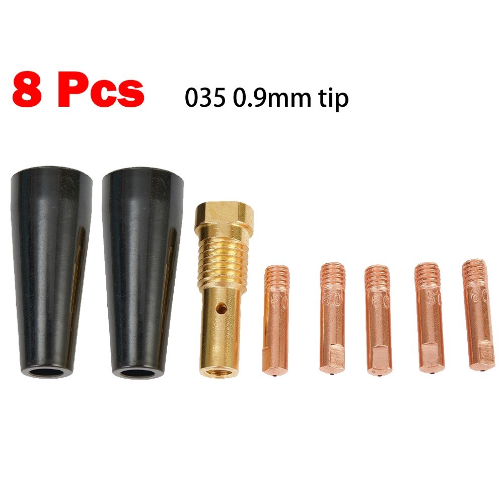 8PCS Torch Welding Accessories MIG Welder Nozzle Contact Tips 035 0.9mm Tip New