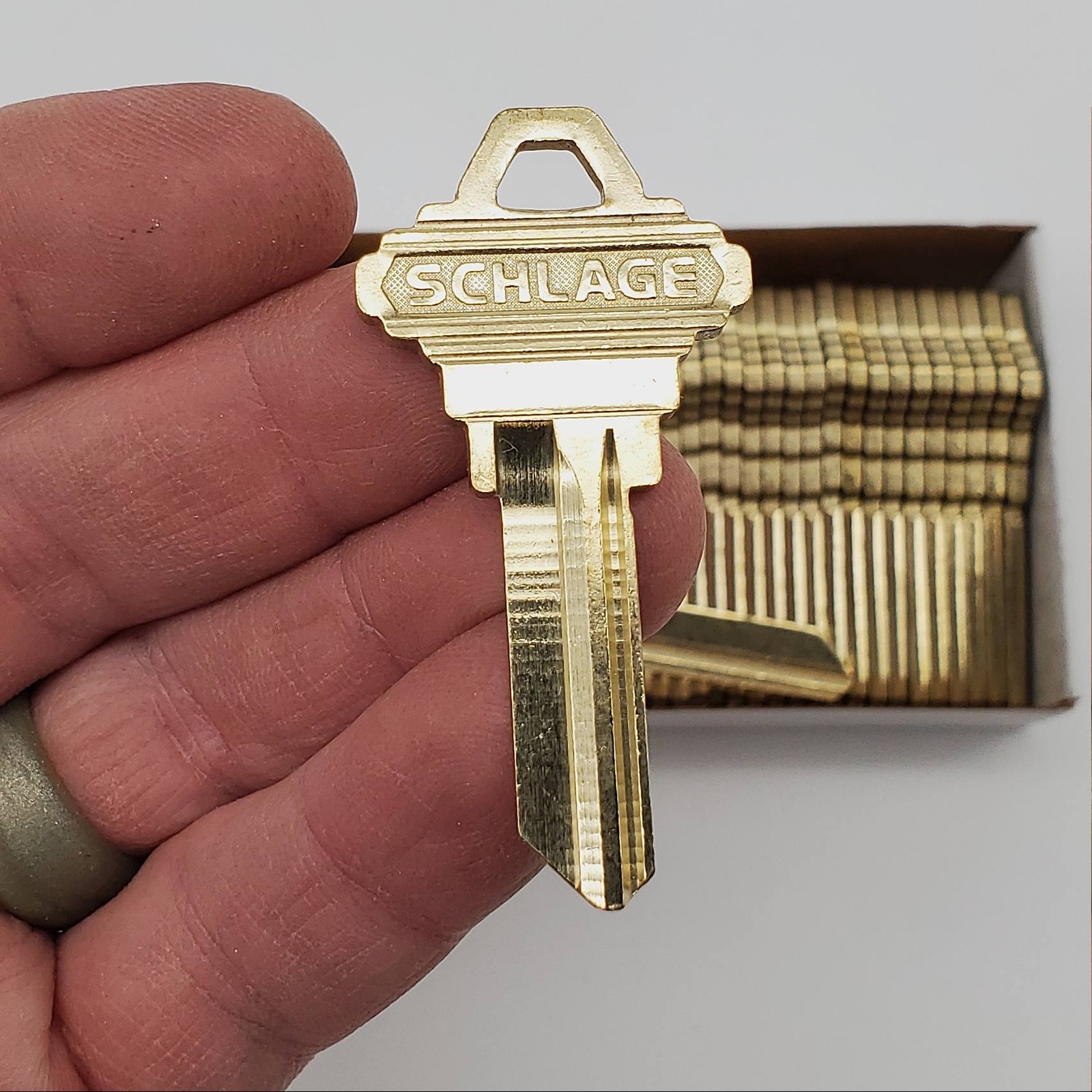 Schlage 35-100 G Key Blanks G Keyway 5 Pin Nickel Silver Box of 50