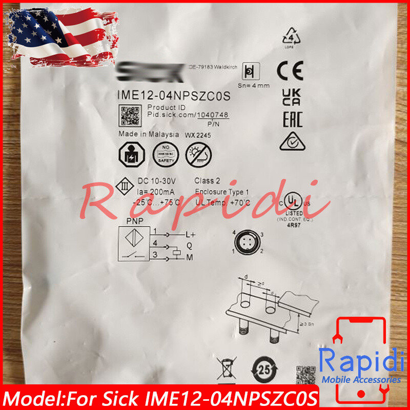 New For Sick IME1204NPSZC0S 1040748 IME12-04NPSZC0S Proximity Sensor