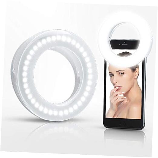 Selfie Ring Light Rechargeable Portable Clip-on Selfie Fill Light with 40 LED