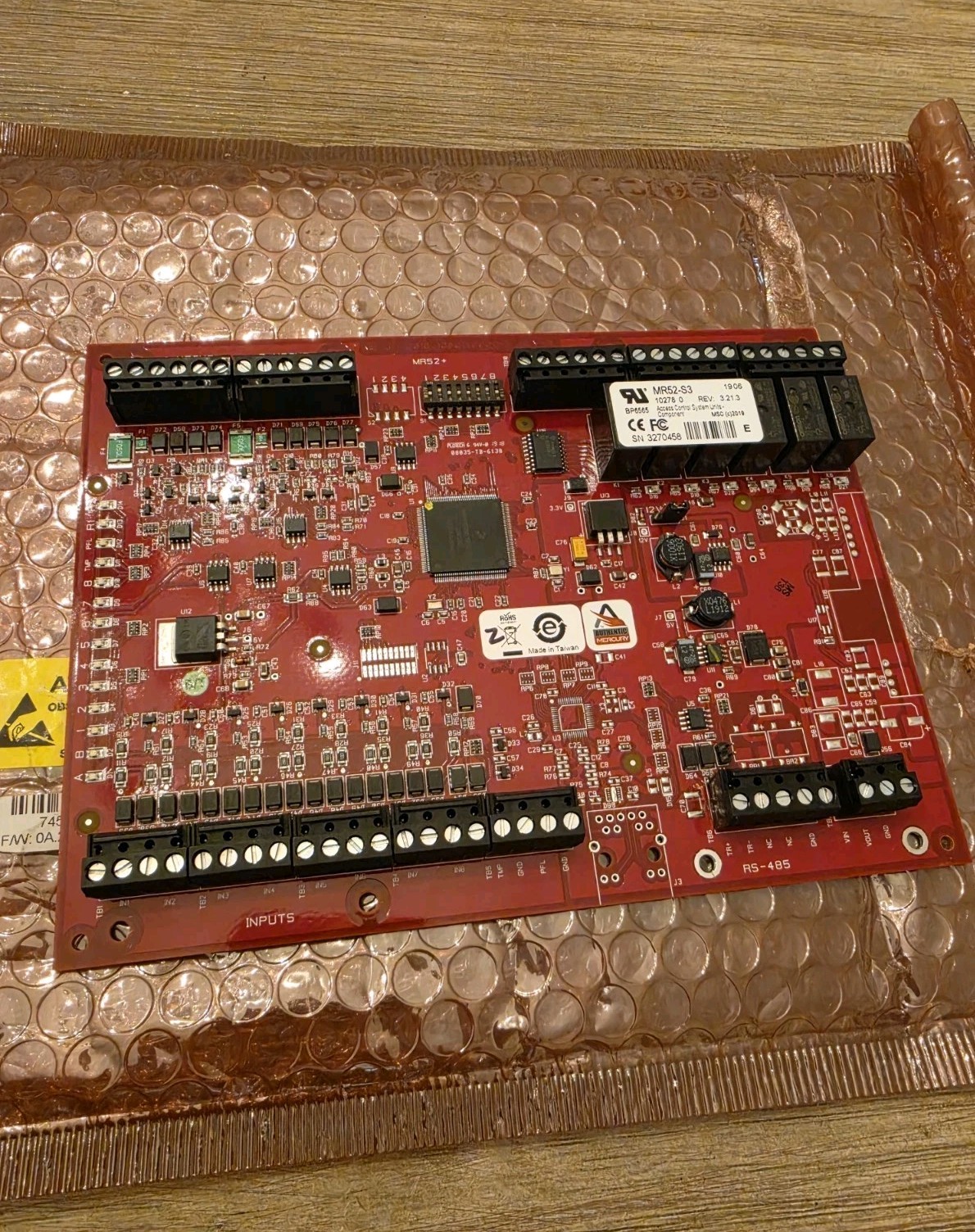 Mercury Security MR52-S3 (Red) Dual Reader Interface Module (Used)
