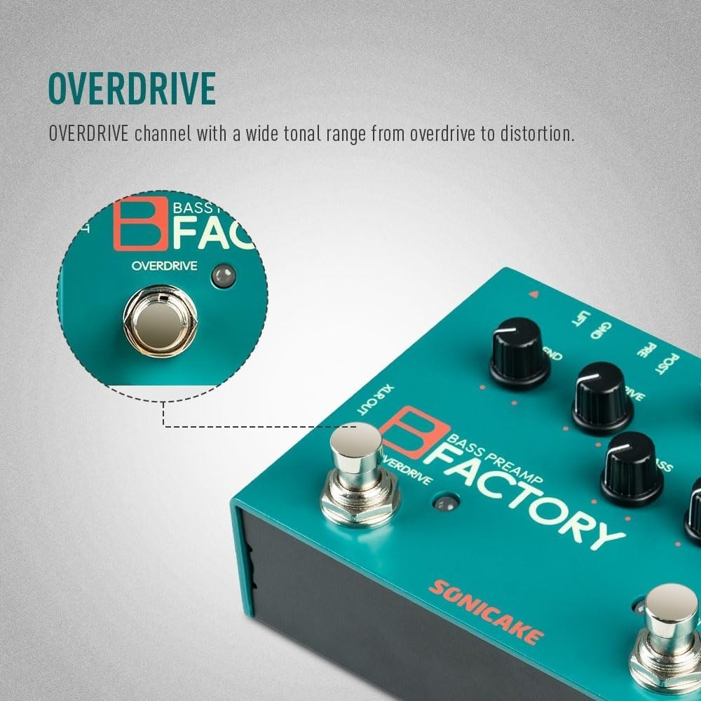 Bass Pedal Overdrive Analog Preamp Compression