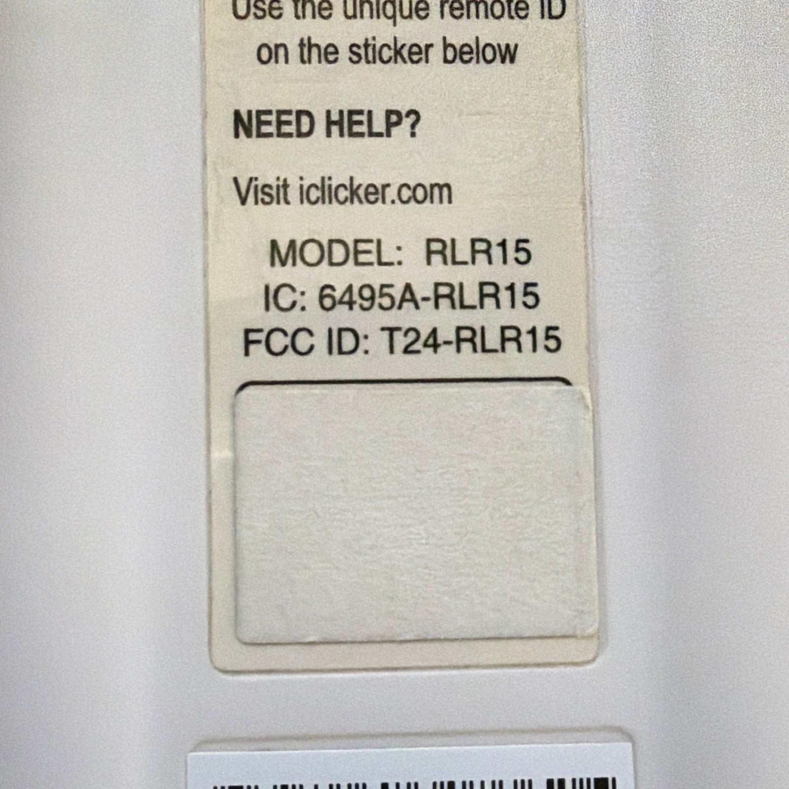 iClicker iClicker+ RLR15 Wireless Remote Control Clicker White