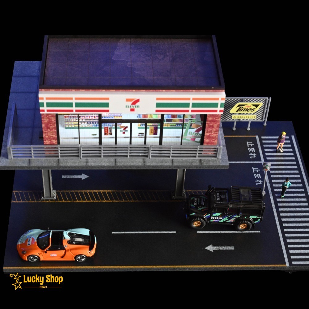 Diorama 1/64 Diecast Car Parking Lot Model City Street Garage Scene Model Toy US