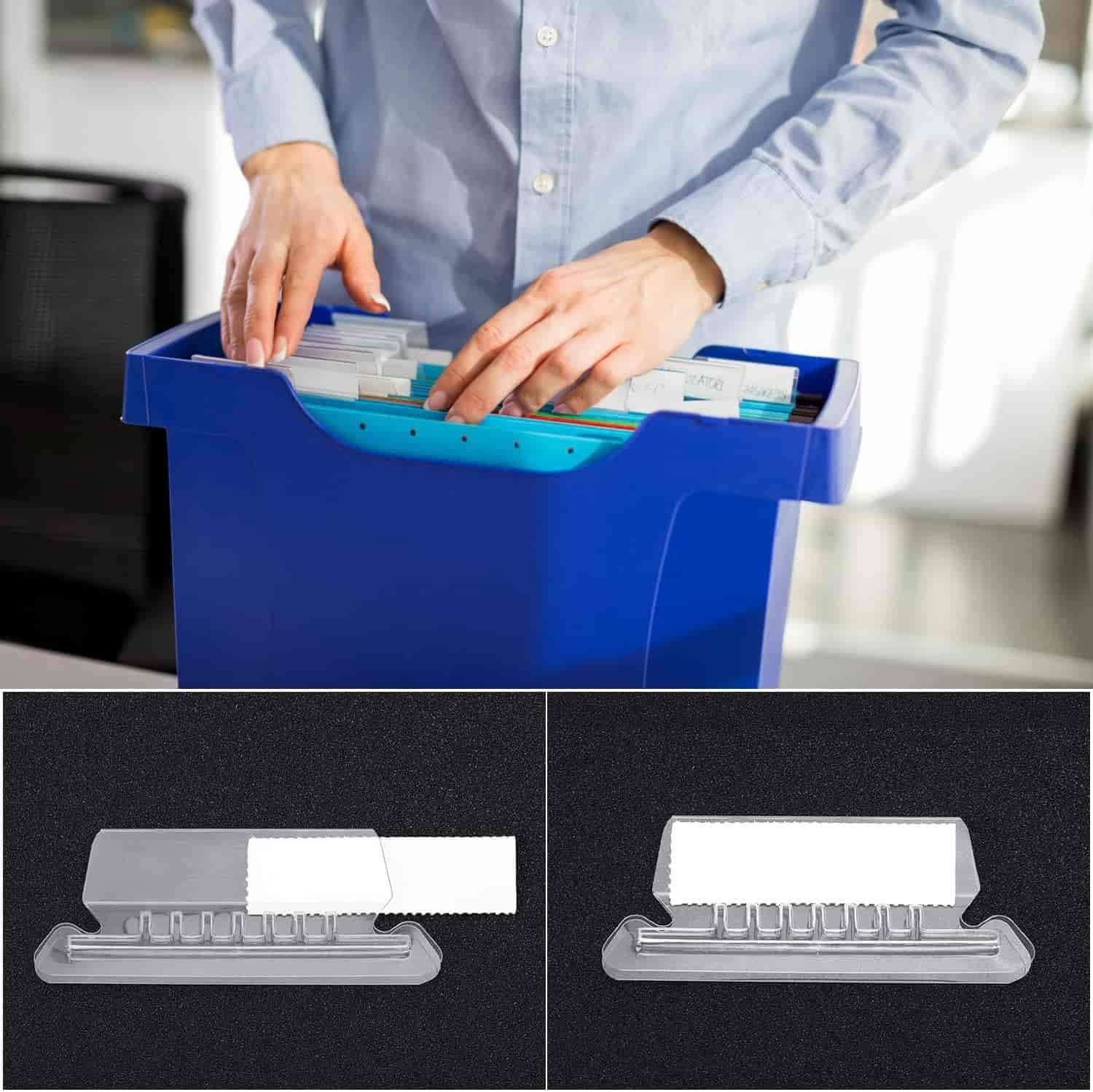 File Folder Tabs, 100 Sets Hanging File Folder Labels 2" Tabs and Inserts for H