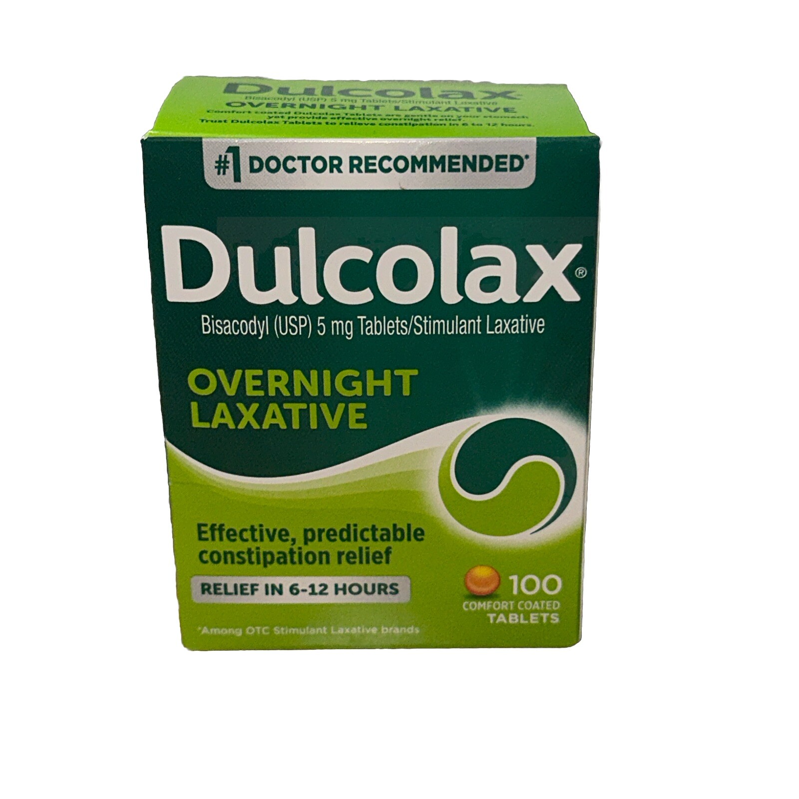 Dulcolax Laxative Tablets Reliable Overnight Relief 100 Ct Exp 2027