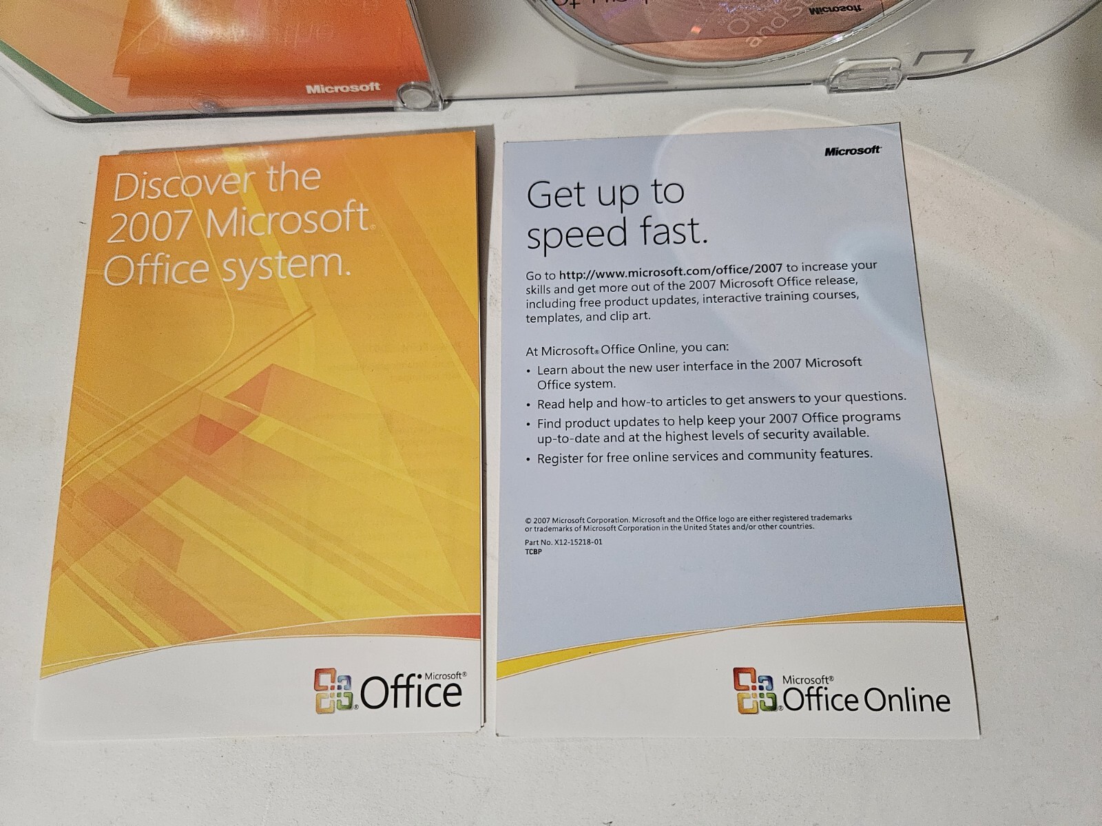 Microsoft Office 2007 Home and Student CD and Case With Activation Key Inside