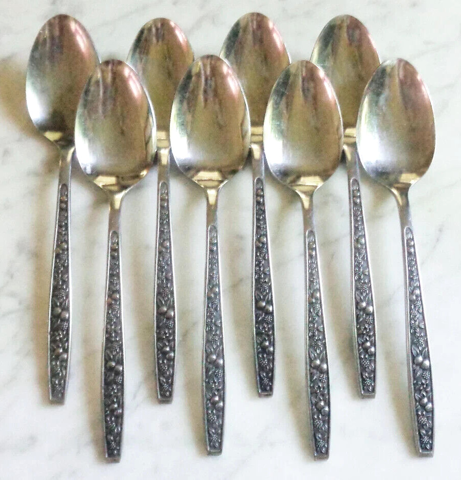 8 Pageant Harvest Stainless Steel Japan 7 3/8 inch Table Soup Spoons