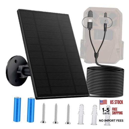 Trail Camera Solar Panel with 4AH Battery, 6V USB For Trail Camera 4000mAH 1pc