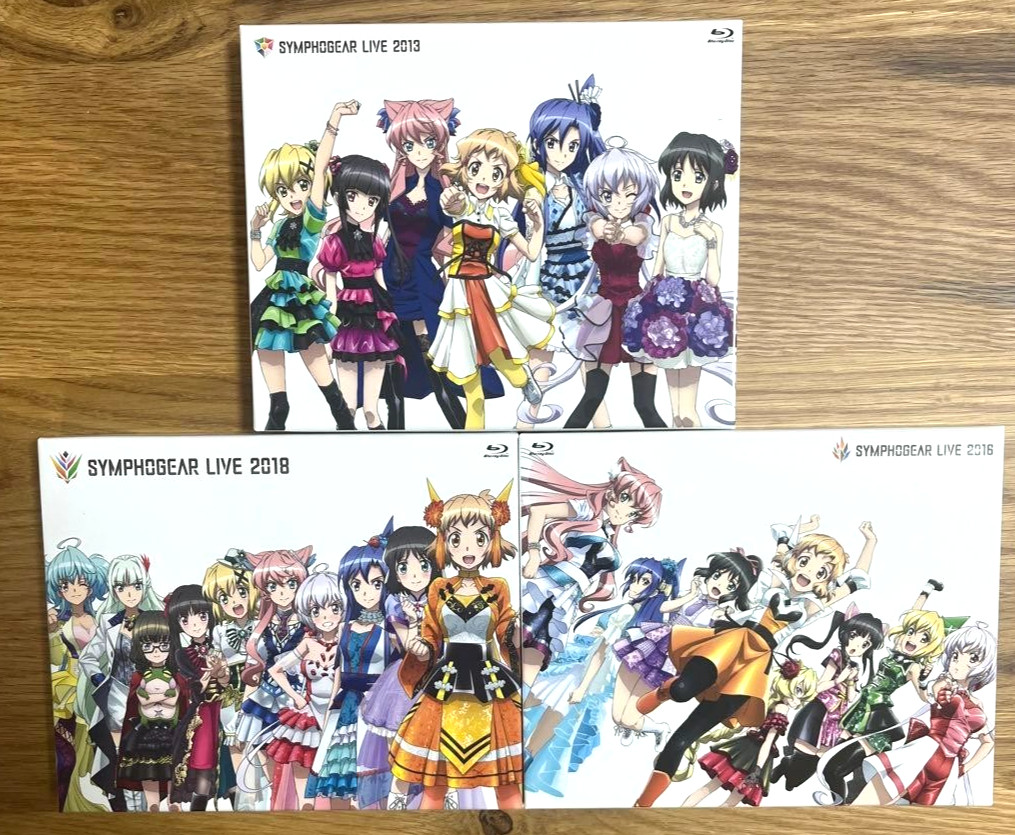 Symphogear Live 2013 2016 2018 Blu-ray Set Limited Edition Anime Concert Japan