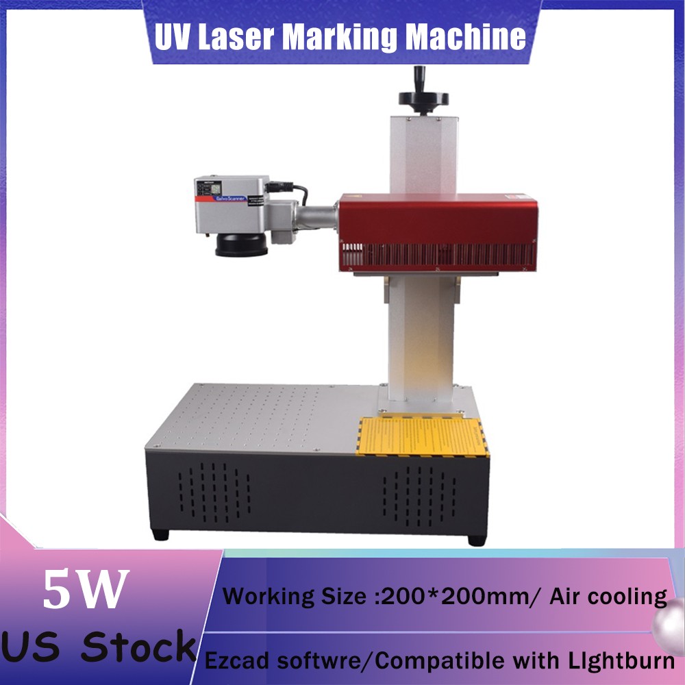 Air Cooling 5W UV Laser Marking Machine Ezcad For Glass Wood Metal Crystal US