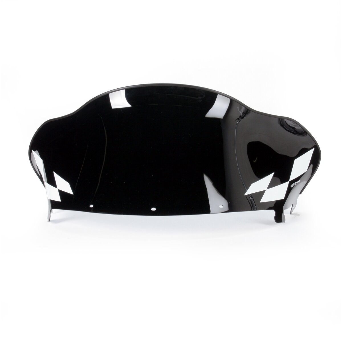 PowerMadd Cobra 12 3/4 in. Low Black/White Windshield - 11520