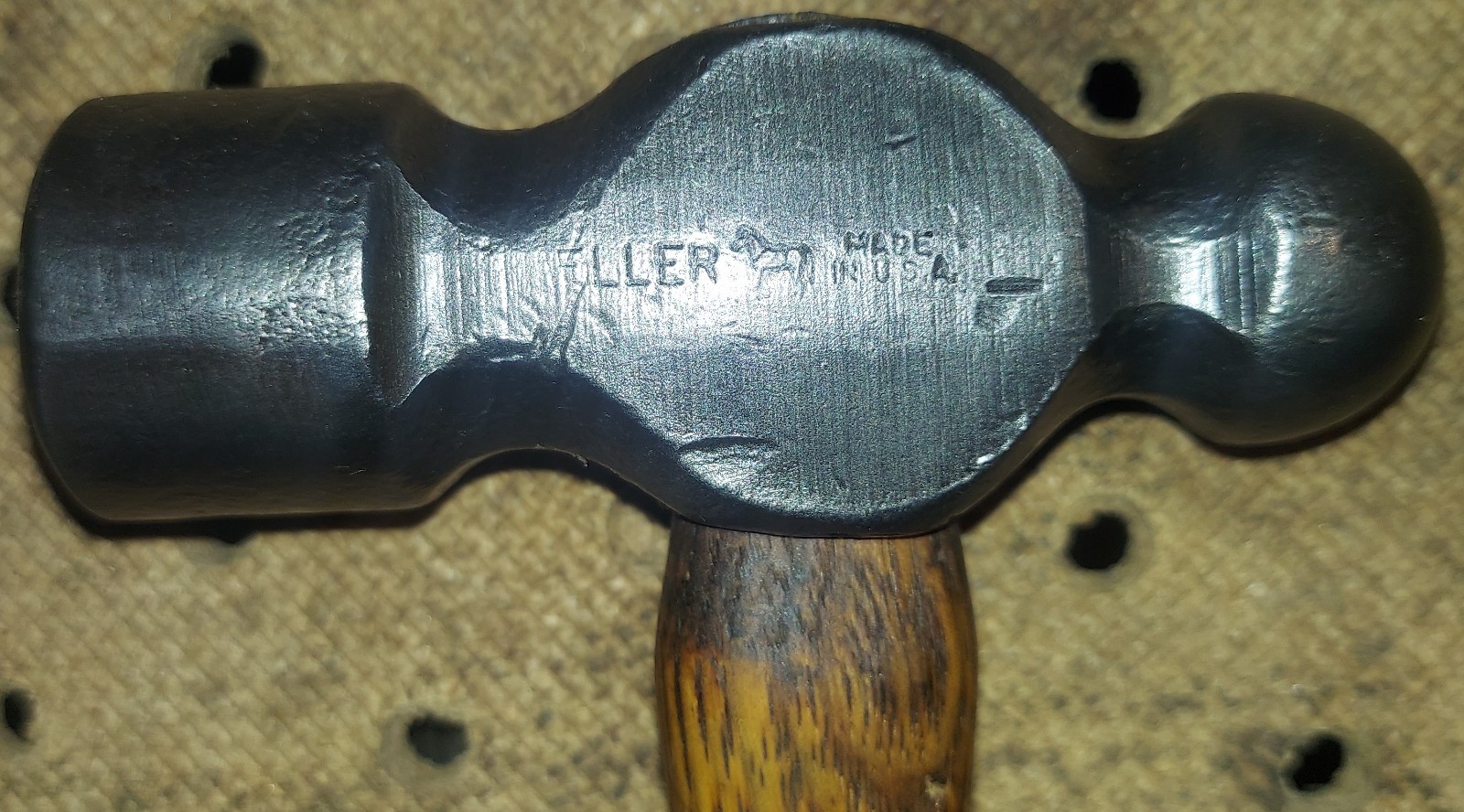 Vintage Heller 8oz ball peen hammer with horse logo