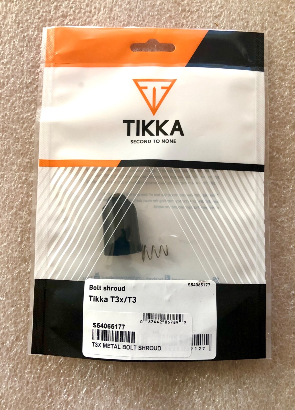 Tikka T3 / T3x Steel OEM Rifle Bolt Shroud w/ Spring - Black / Retrofit Upgrade