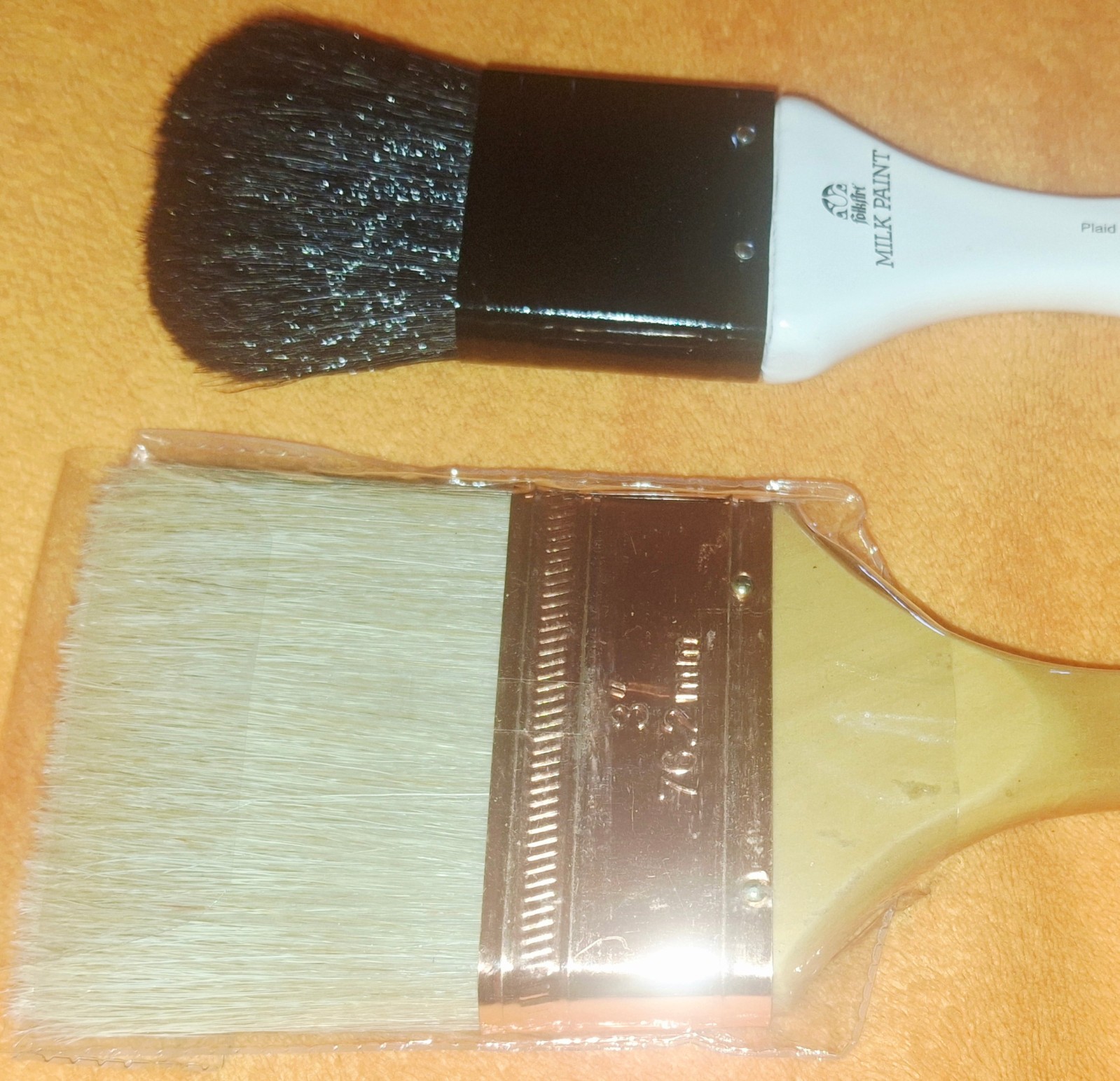FolkArt 2 inch W Plaid 38999 Flat, Loew Cornell 3 inch 307 Paint Brush NEW Look