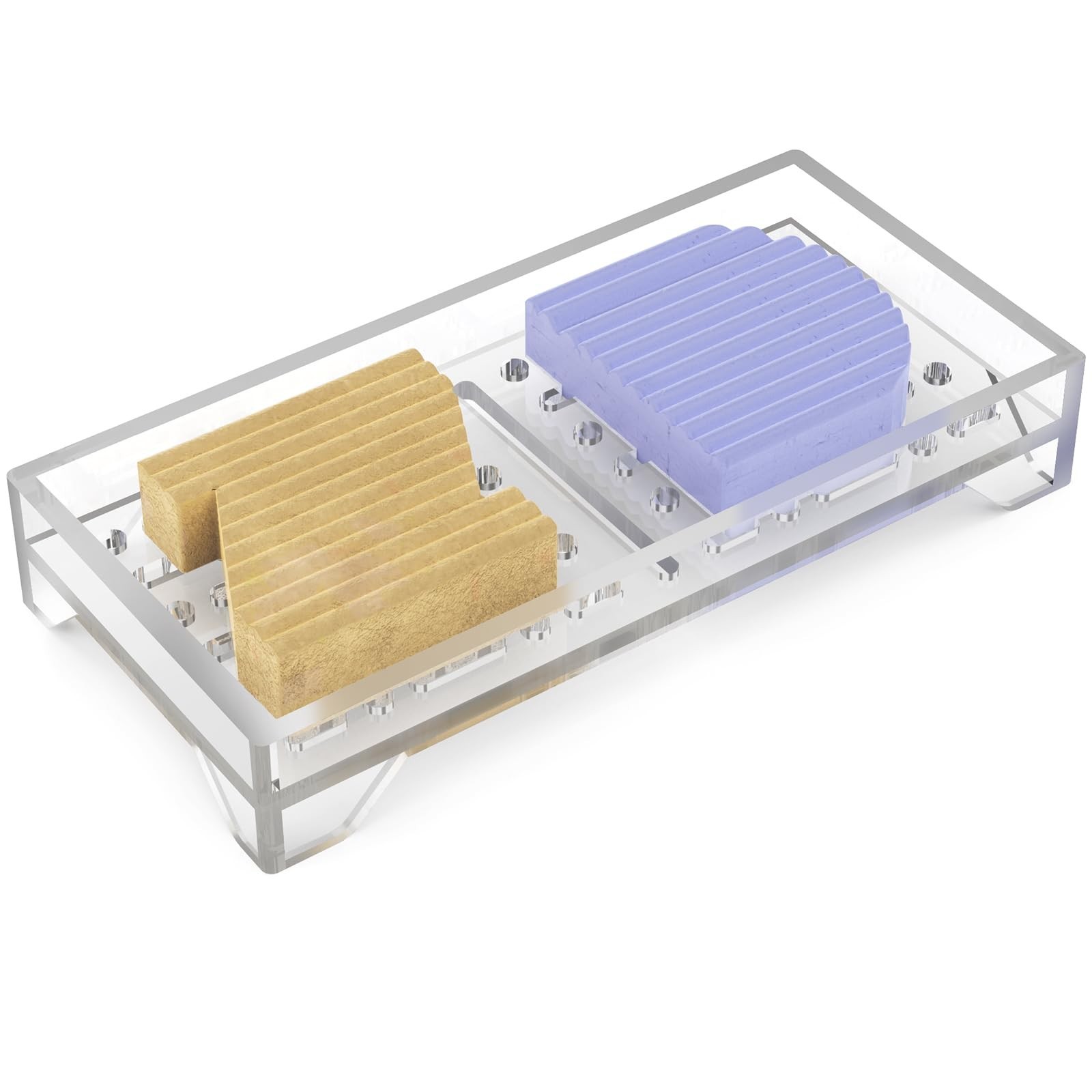 NiHome Self Draining Acrylic Soap Dish Fit for Kitsch, Durable Bathroom & Kit...