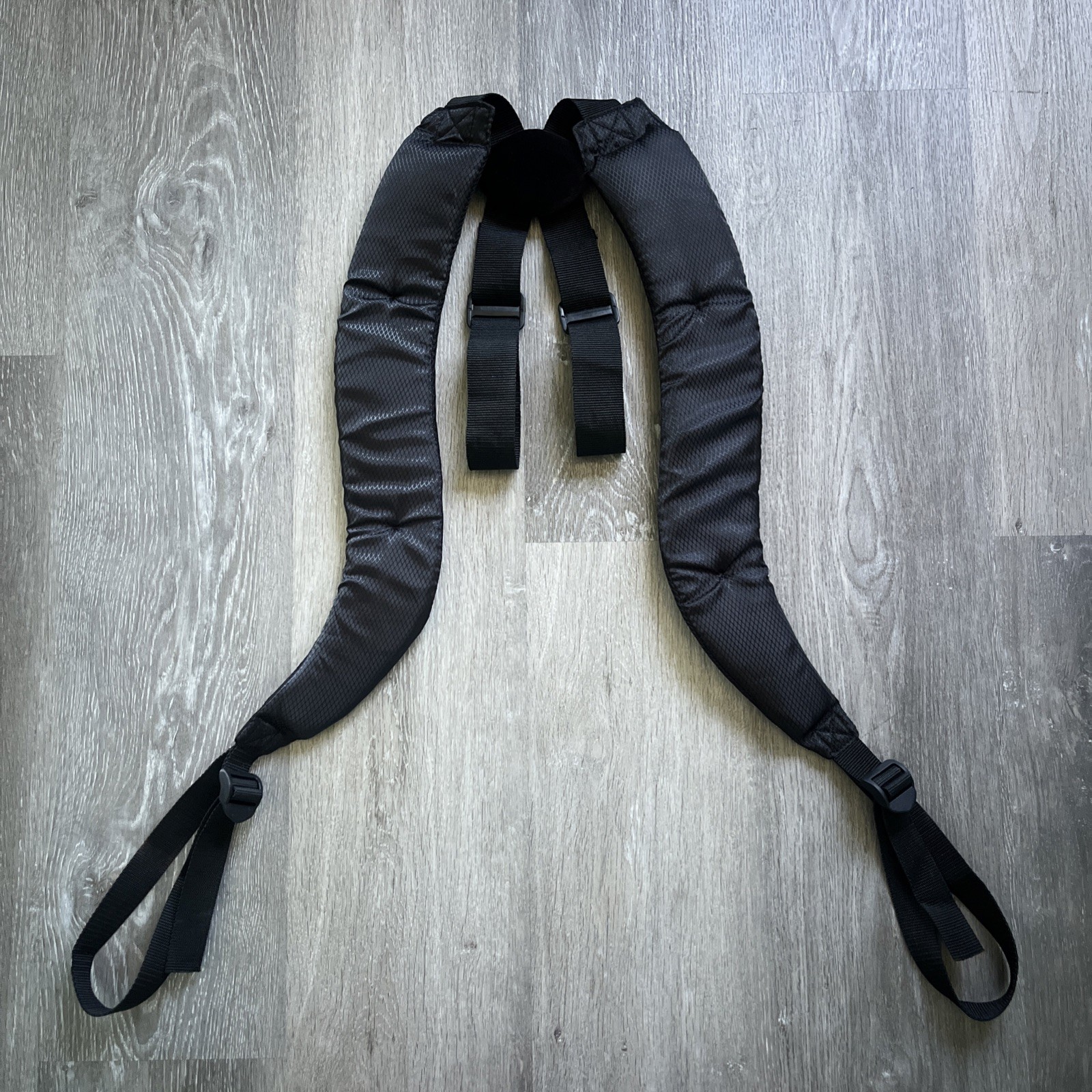 Cart & Carry Ergonomic Adjustable Rip-Stop Backpack Straps w/ Cervical Pad BLACK