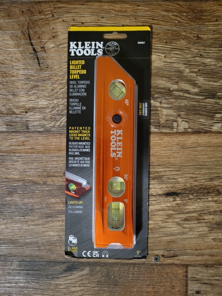 Klein 935RBLT Lighted Torpedo Billet Level Rare Earth Magnet *FREE SAME DAY SHIP