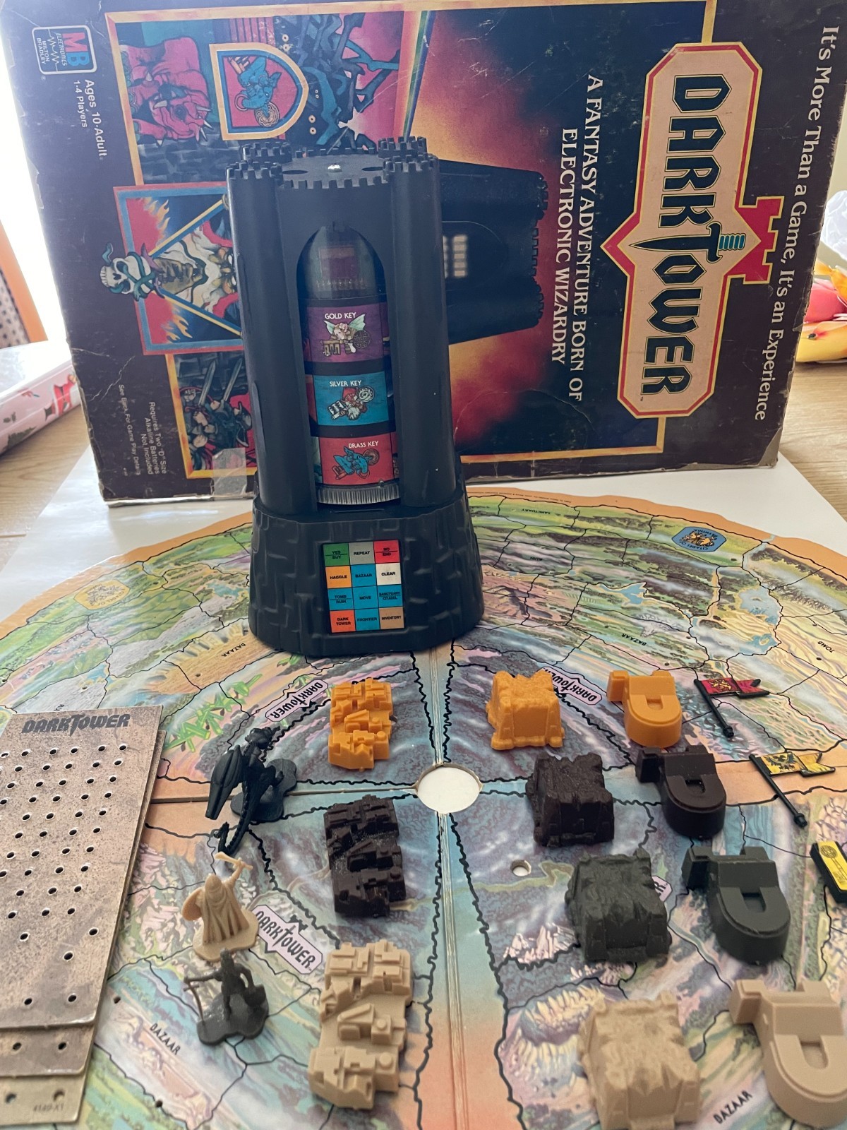 1981 Dark Tower Board Game Replacement Parts Ruin Tomb Sanctuary Flags Dragons