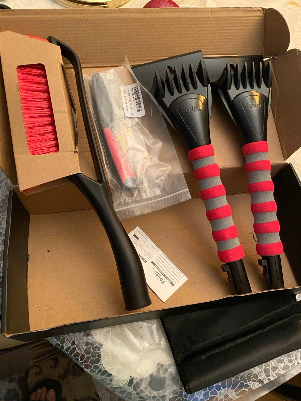 Multifunctional extendable 2pack Snow scraper brand new in box scratch resistant