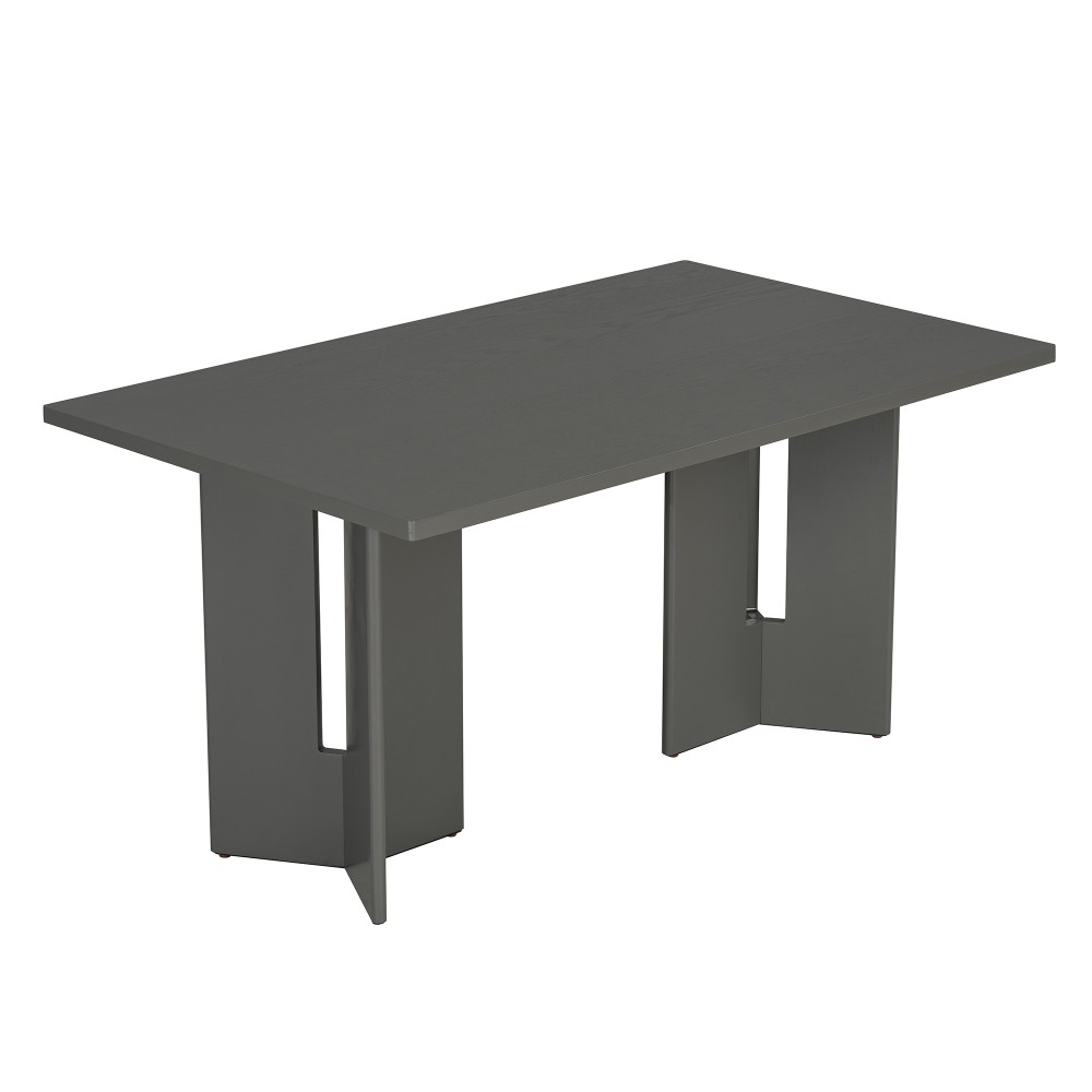 60in Farmhouse Dining Table w/ Cutout Legs, Rustic Solid Wood, Free Shipping