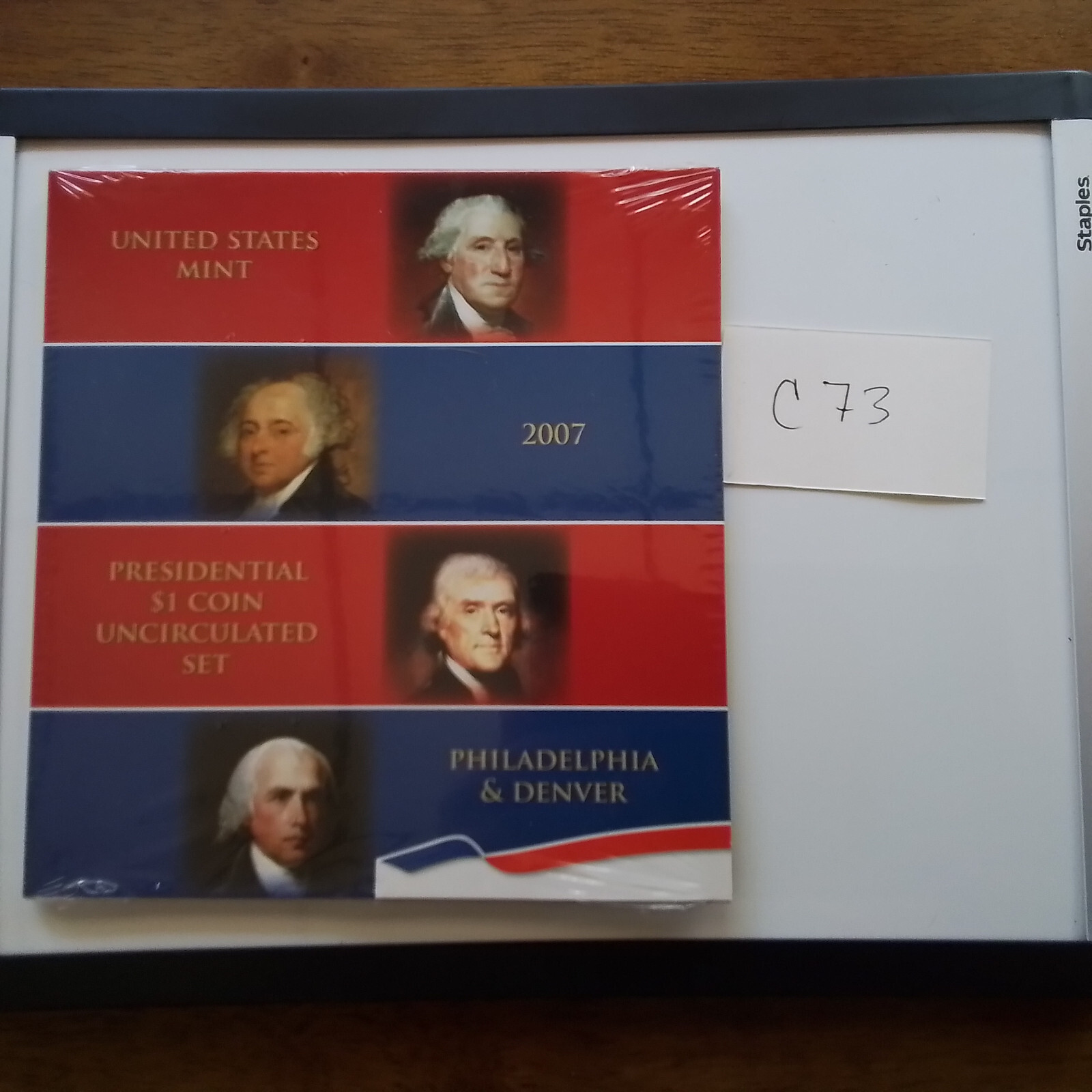 2007 US MINT PRESIDENTIAL $1 COINS (P&D), UNCIRCULATED SET, COA, STILL SEALED