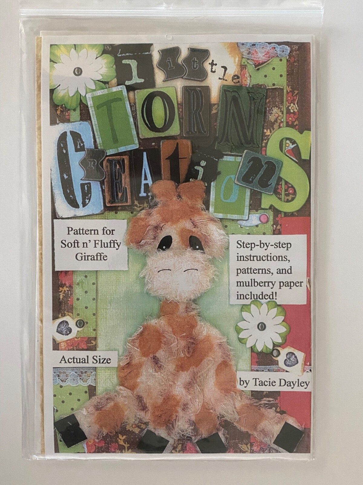Little Torn Creations Paper Crafts Patterns - Bear Bunny Monkey Tiger Kitty Chic