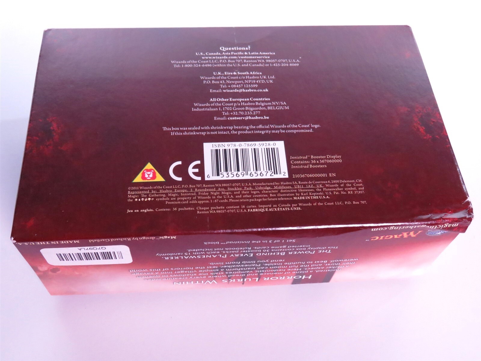 MtG EMPTY Booster Box ~ INNISTRAD (zero packs)