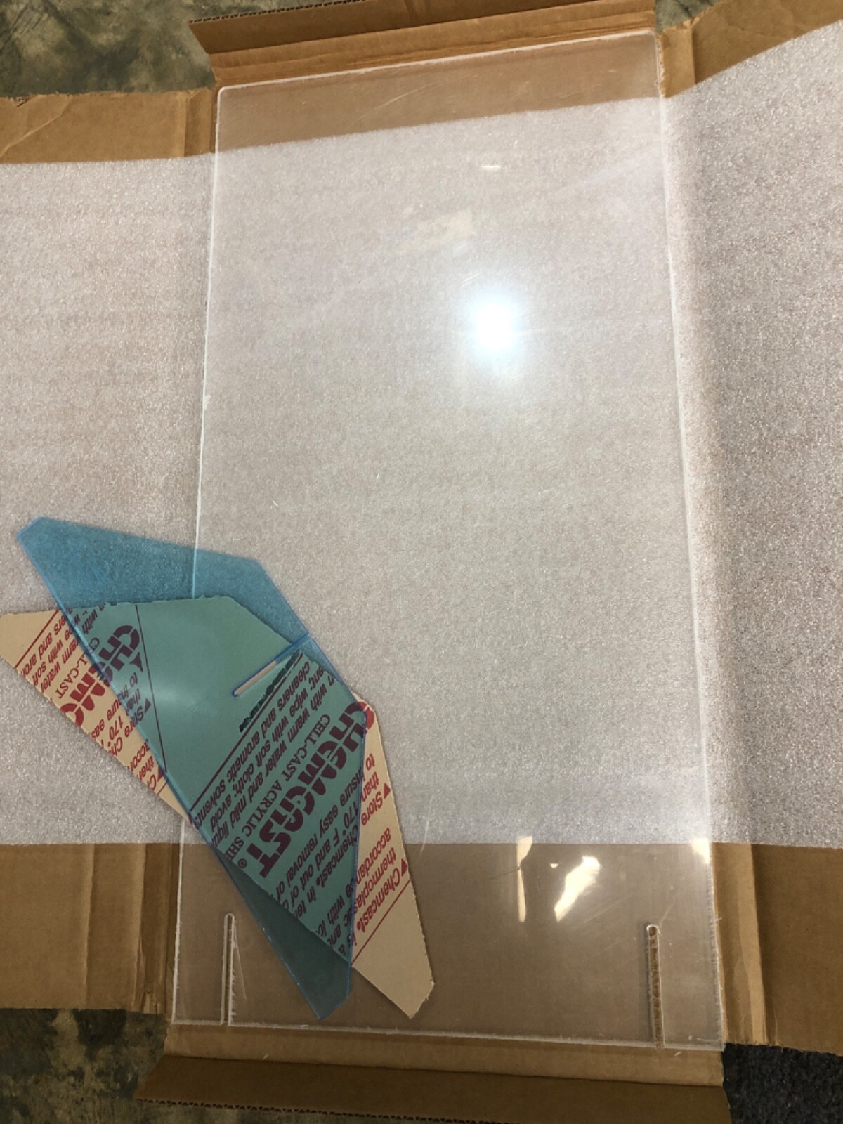 LOT 3 LumAware 31.5x15.5 Protective Plexiglass Clear Sneeze Guard Acrylic Shield
