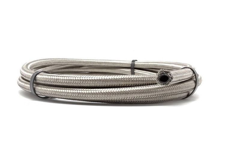 Braided Brake Hose Stainless Steel AN3 (1/8" ID) PTFE Performance no PVC 1m