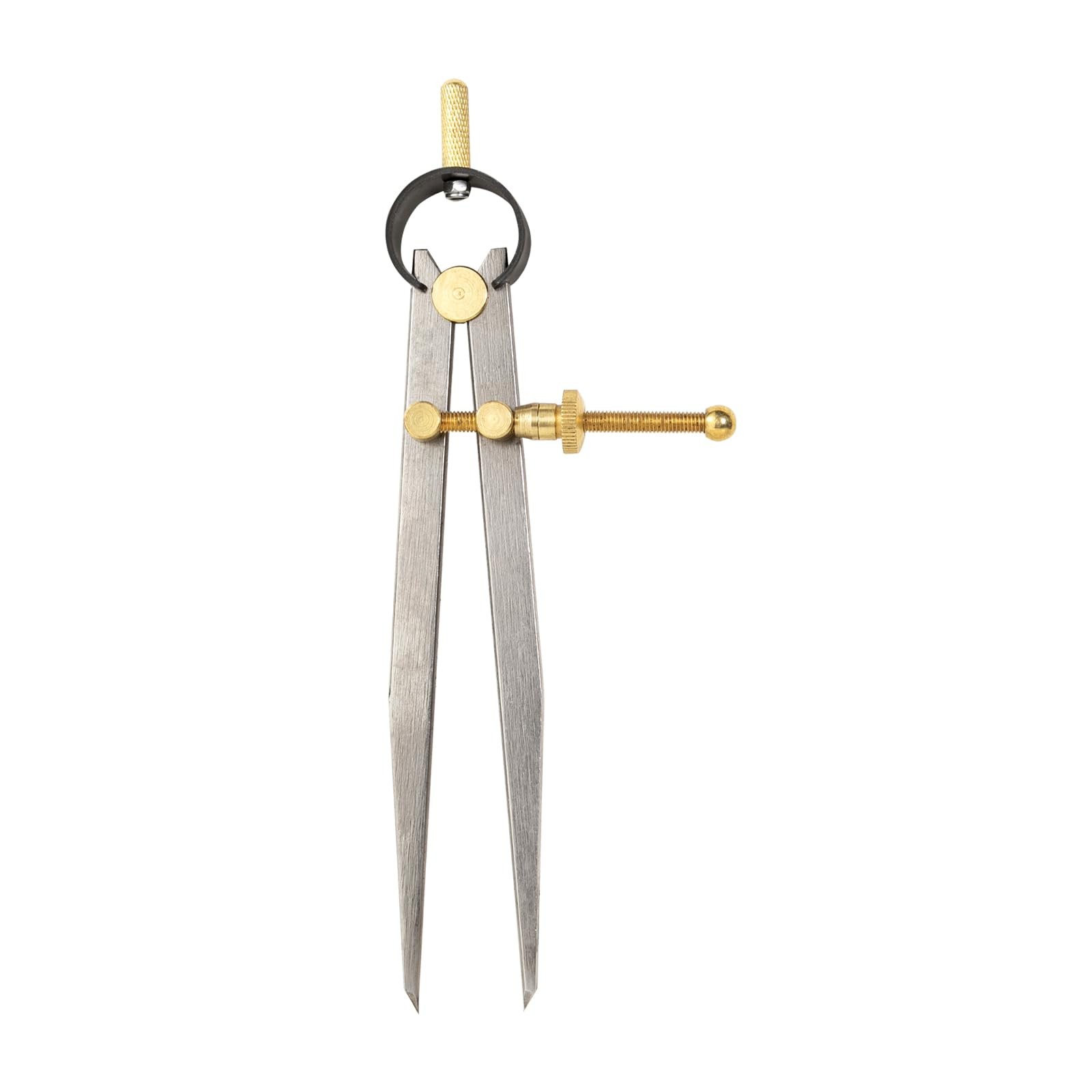 DemJamr 6 Inch Adjustable Lockable Steel Divider Wing Leather Silver & Gold