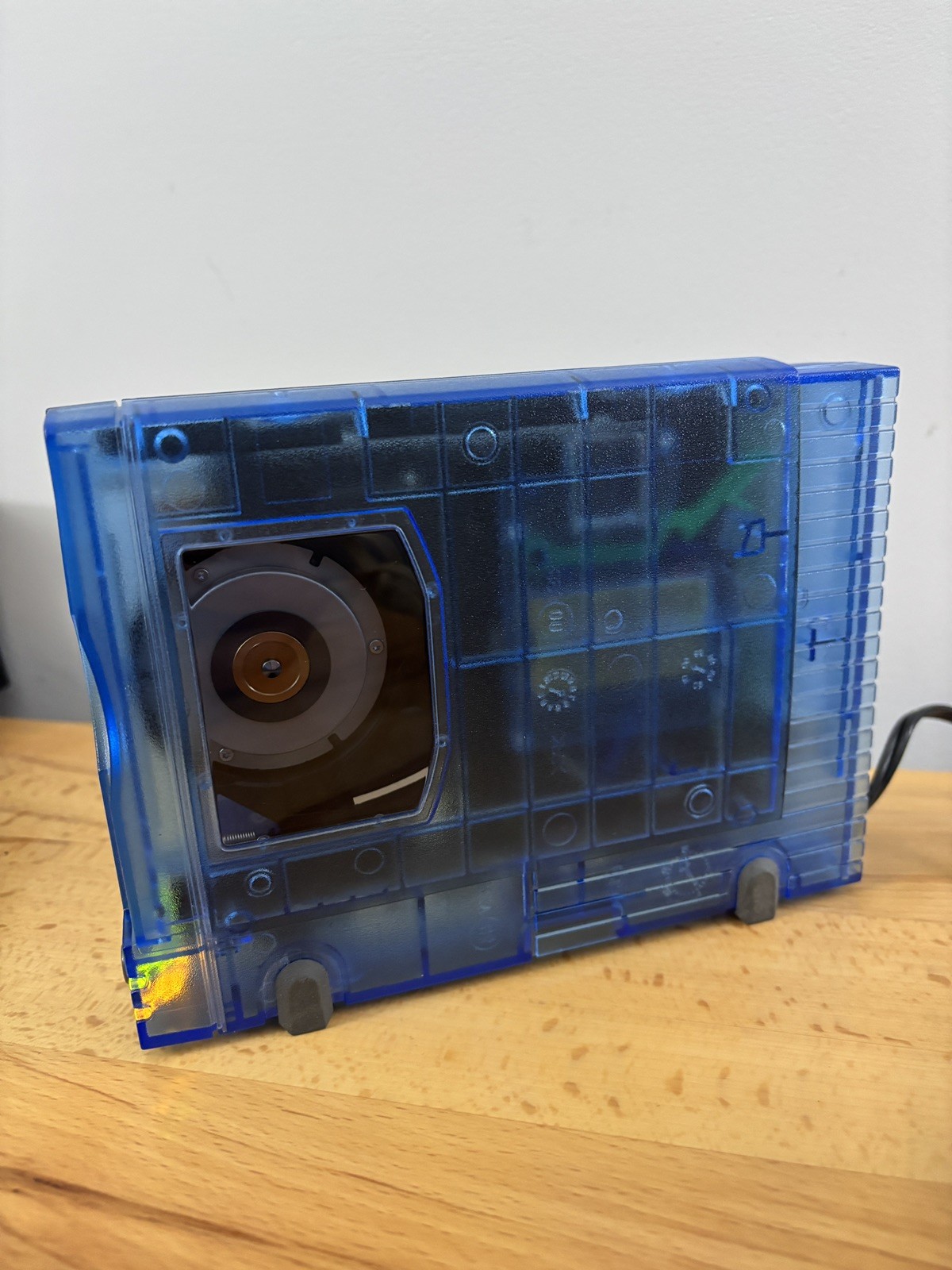 Iomega Zip Drive Z100USB Blue Clear + AC Adapter,  READ DESCRIPTION