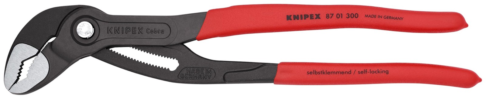 Knipex 8701300 Premium Cobra Water Pump Pliers 12" Adjustable Groove Joint Tool