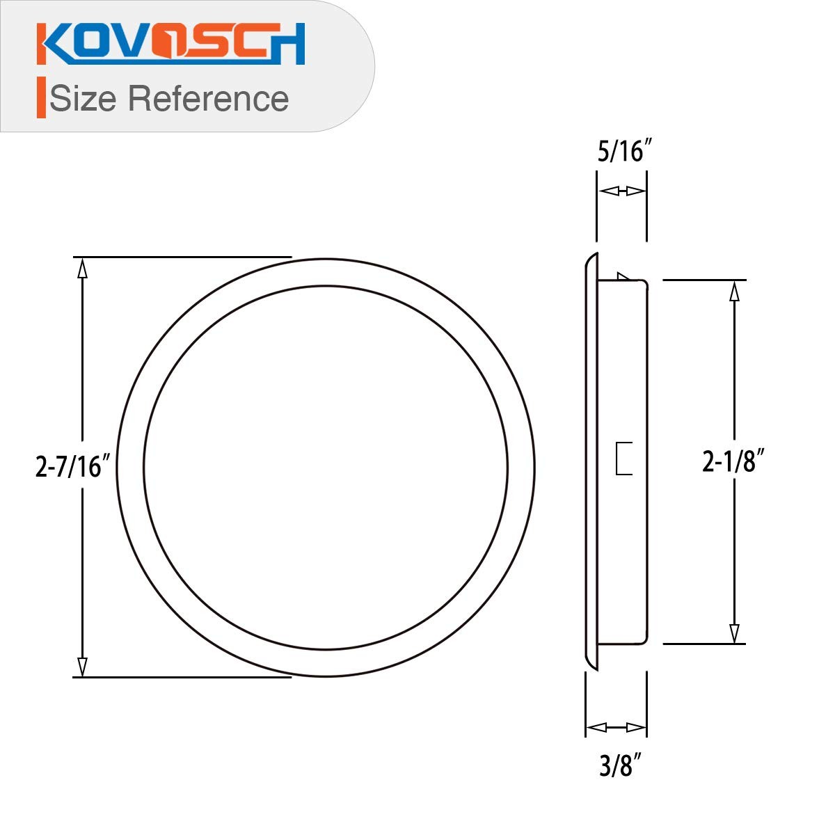 KOVOSCH 10 Pack Closet Door Finger Pull Black - 2-1/8” Round 10 Pack,